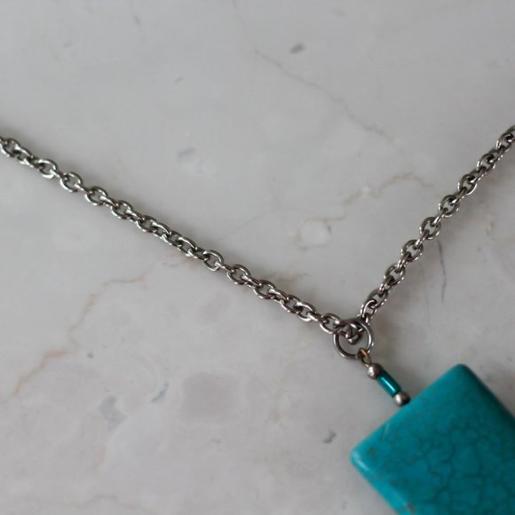 Necklace with Turquoise Pendant - Picture 3 of 5
